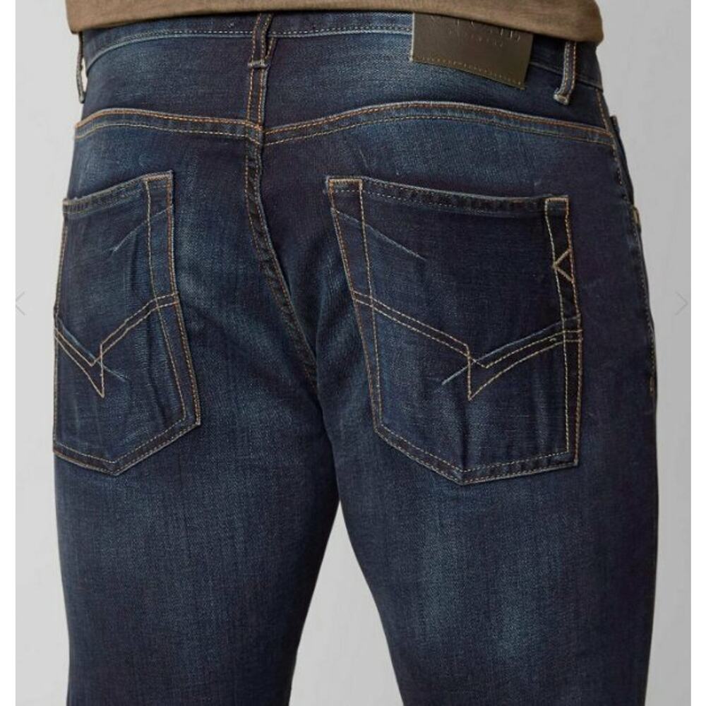 NEW STONE REFINERY TRUMAN WASH CLYDE SLIM STRAIGHT STRETCH JEANS 32 SR101 BUCKLE - Picture 6 of 8